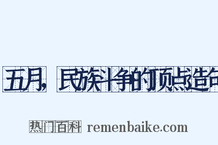 五月，民族斗争的顶点造句是什么意思的图片